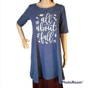 NIB AirWaves "All About Fall" Dress T-shirt Gray S